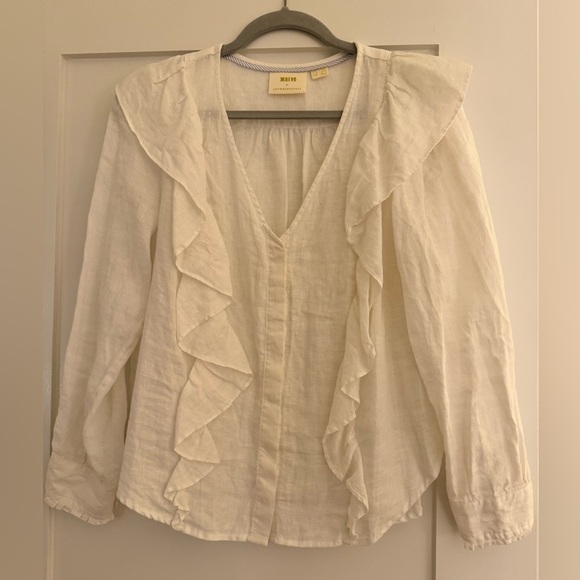 NWOT Maeve Anthropologie Linen Blouse - Picture 1 of 3